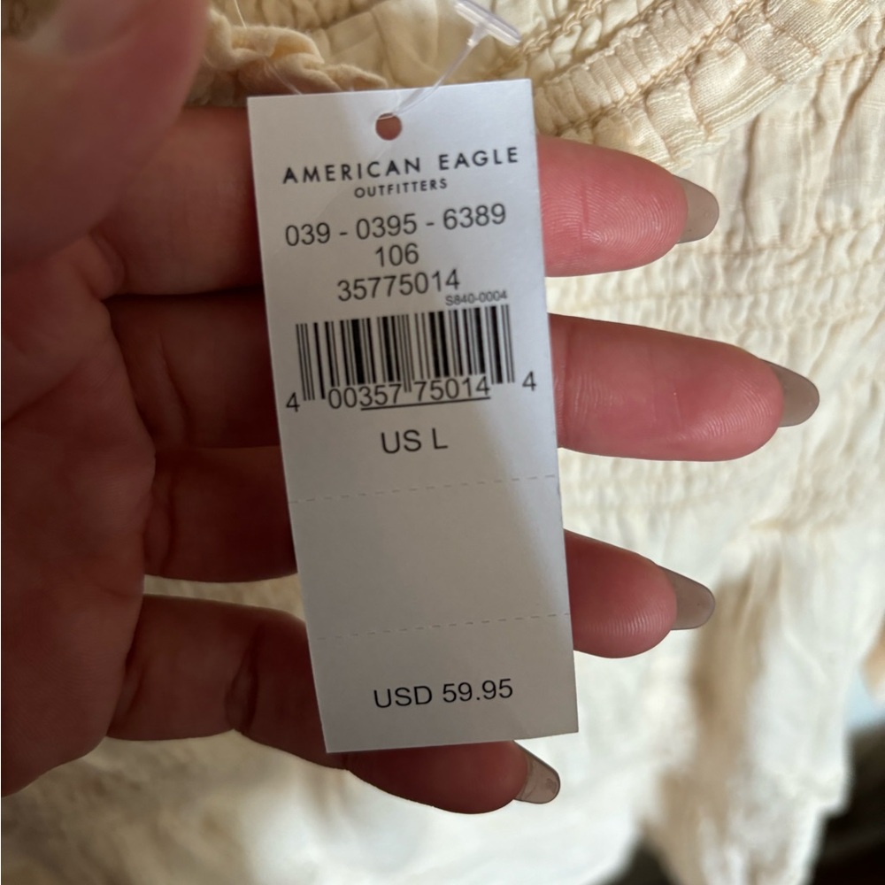 AE Long-Sleeve Smocked Mini Dress - Picture 6 of 6